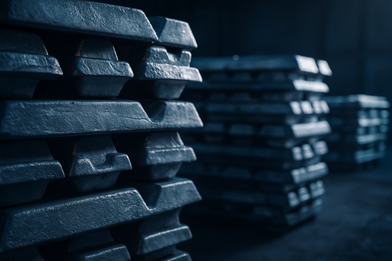 Premium aluminum ingots - Shambhavi Metals industrial background